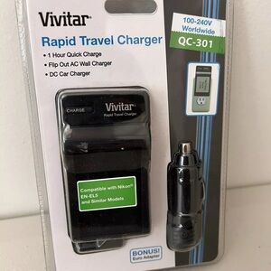 AC/DC Charger FOR  NIKON EN-EL5  & Other Models QC-301